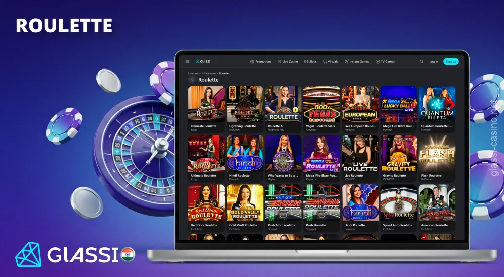 Glassi Casino पर रूलेट विभिन्न संस्करणों में उपलब्ध है, जिनमें यूरोपीय, अमेरिकी और लाइव रूलेट शामिल हैं।