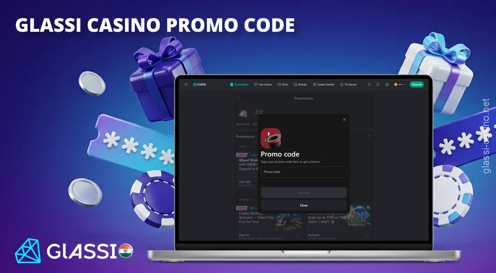 Glassi Casino प्रोमो कोड पंजीकरण पर नए खिलाड़ियों के लिए स्वागत बोनस अनलॉक करता है।